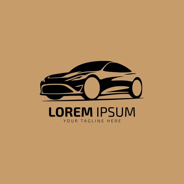 Araba Duran Logo Simgesi Vektör Siluet Element Sembolü Cilt Arka — Stok Vektör