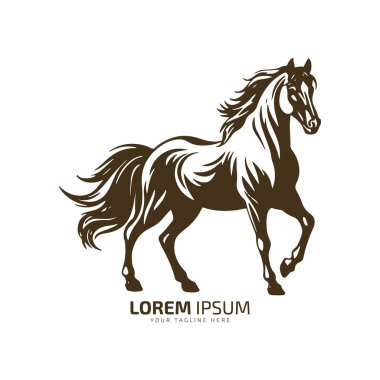 at logosu çizim tasarımı şablonu siluet çizimi izole edilmiş sembol
