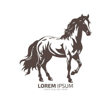 at logosu ikonu vektör illüstrasyon tasarım şablonu silueti izole edilmiş sembol