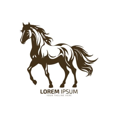 at logosu ikonu vektör çizim şablonu çizim silueti izole edilmiş sembol