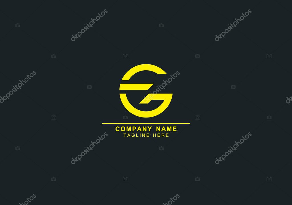 EG or GE minimal and abstract logo