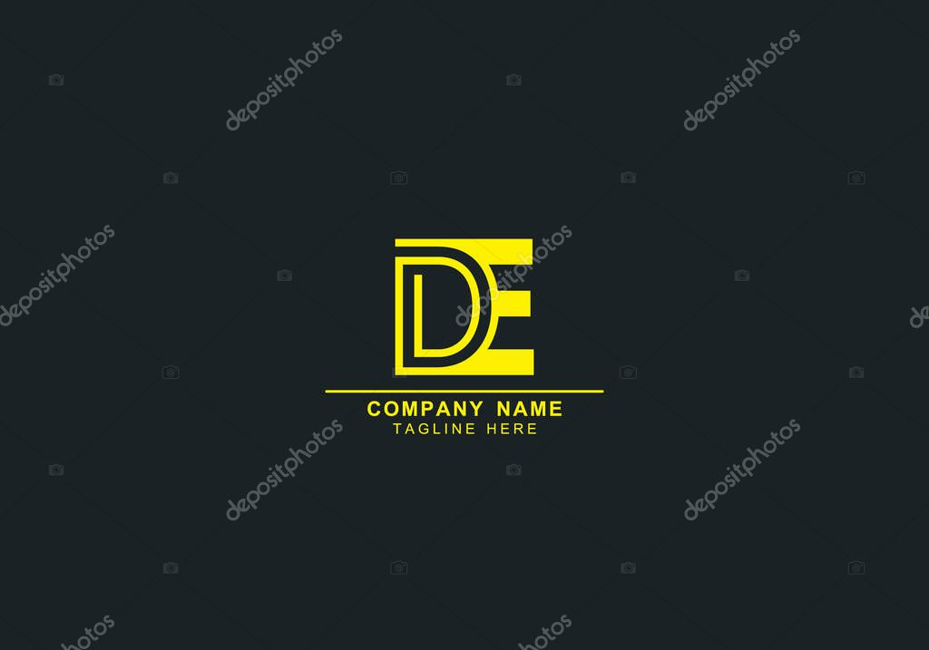 DE or ED minimal and abstract logo