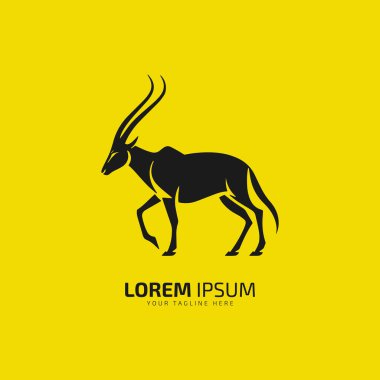 Farklılık Zirvesi Oryx Logo Siluet Vektörü, Brand 'in Görkemli Kişiliği