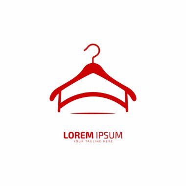 Moda işi logosu şablon askı sembolü, marka tasarımı, askı vektörü, askı simgesi