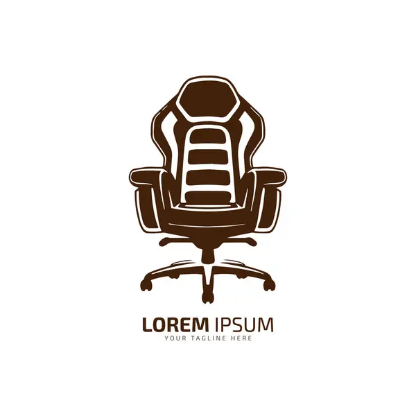 Ein Logo Des Stuhls Vektor Ikone Bürostuhl Isoliert Auf Weißem — Stockvektor