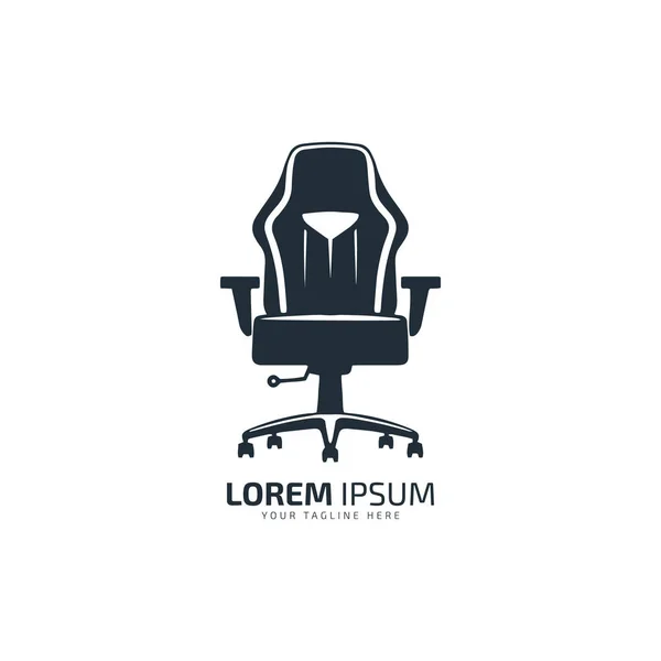 Ein Logo Von Stuhl Bürostuhl Isoliert Auf Weißem Hintergrund — Stockvektor