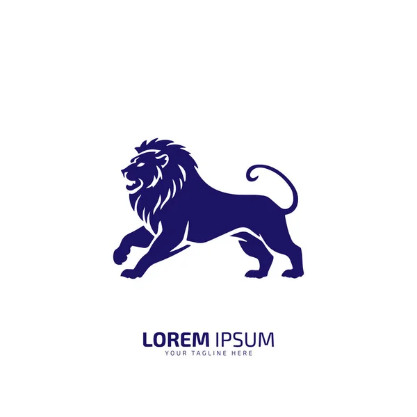 Löwen Logo Firmenlogo Design Stärke Und Macht Symbol Isoliert Auf — Stockvektor