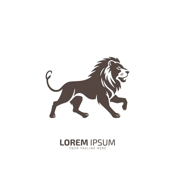 Löwe Logo Löwe Vektor Firmenlogo Design Stärke Und Macht Symbol — Stockvektor