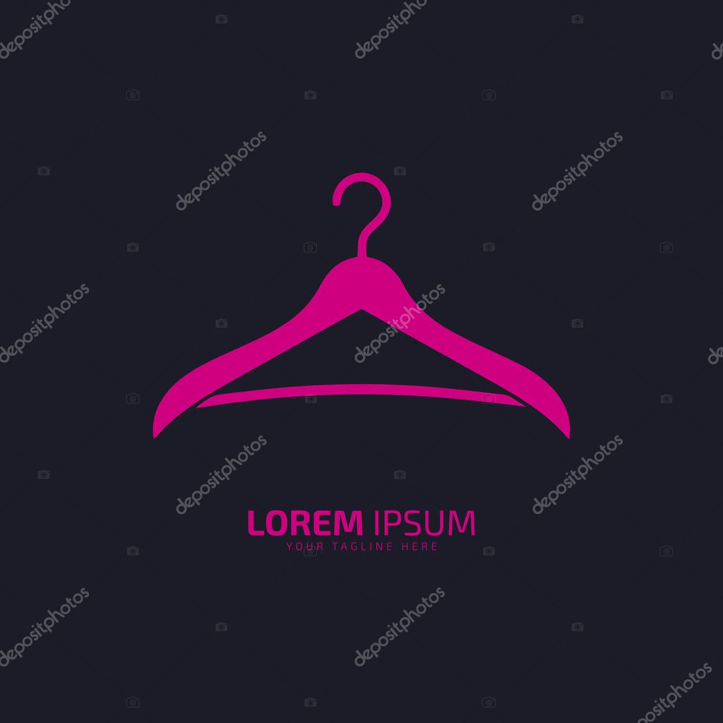 Fashion business logo, branding design, hanger vector, hanger icon