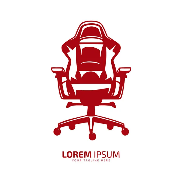 Ein Logo Des Stuhls Bürostuhl Ikone Bequeme Stuhlvektorsilhouette Isoliert — Stockvektor