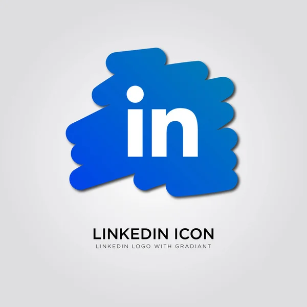 Linkedin Logo Icon Vektor Jpg Jpeg Eps Icon Button Linkedin — Stockvektor