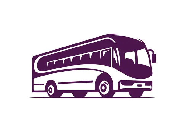 Logotipo Minimalista Abstracto Del Icono Del Autobús Escolar Vector Silueta — Archivo Imágenes Vectoriales