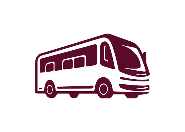 Logo Minimal Icône Bus Silhouette Vectorielle Bus Scolaire Design Isolé — Image vectorielle