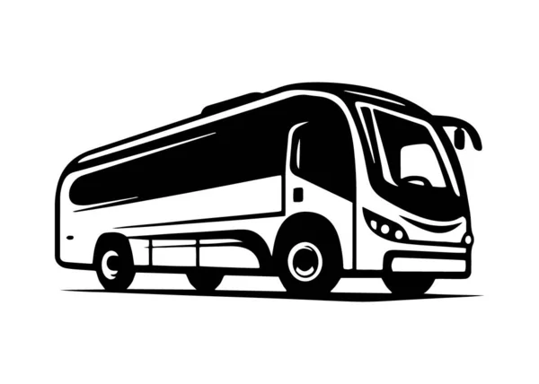 Logo Minimal Abstrait Icône Bus Silhouette Vectorielle Bus Scolaire Modèle — Image vectorielle