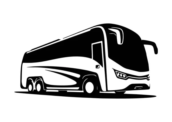 Logo Minimal Abstrait Bus Icône Bus Scolaire Vecteur Silhouette Isolé — Image vectorielle