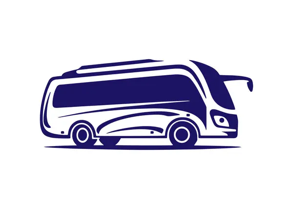 Logo Minimal Abstrait Bus Icône Bus Scolaire Vecteur Silhouette Isolé — Image vectorielle