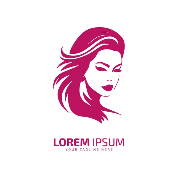 Logo Minimal Abstrait Dame Vecteur Fille Icône Femme Silhouette Femelle — Image vectorielle