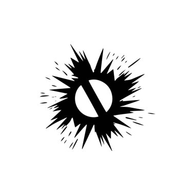 Soyut simge vektör siluetinin logosu izole edilmiş tasarım topu