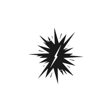 Soyut simge vektör silueti logosu izole edilmiş tasarım gücü kavramı