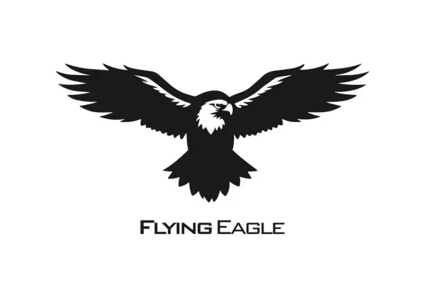 Logotipo Hawk Voador Ícone Águia Projeto Silhueta Vetorial Isolado Vetor De Stock