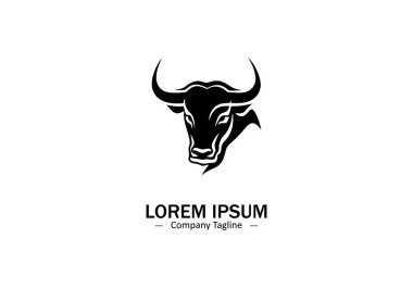 Vektör Başı Boğa logosu simgesi