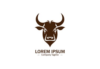 Boğa logosu, bizon ikonu, bizon vektör boğa güreşi konsepti