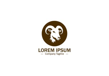 Modern Evcil Hayvan Logosu Simgeleri için soyut Koyun Silueti Vektörü