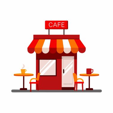 Kafe metin Maskot Logosu Tasarımı Rozet ve T-Shirt Yazdırma için Modern İllüstrasyon Biçimi