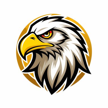Kartal Maskotu Logosu Modern Çizim Rozet ve Amblem Tasarımı