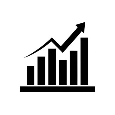 Finansal grafik grafik logo vektör illüstrasyon tasarımı kavramı izole edildi