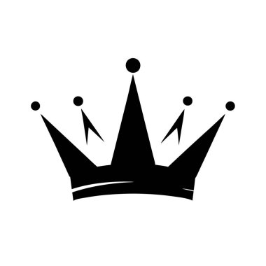 King Crown Simge Logosu Siluet Vektörü Modern