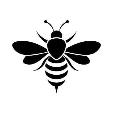 Bal arısı Simgesi Vektör Silueti Logo Tasarım Sembolü