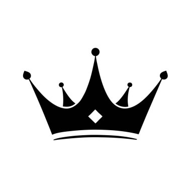 King Crown Simge Vektör Tasarımı Silueti 'nin Modern Logosu