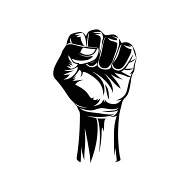 Yumruk Vektörü Tasarımının Simgesi Moda Logosu Silueti