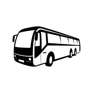 Otobüs veya Koç Vektör Logosu Simgesi Simgesi Simgesi Tasarımı