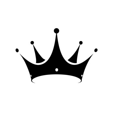 King Crown Simge Vektörü Silueti Logosu Modern Moda