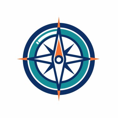 Soyut pusula logo vektör tasarımı