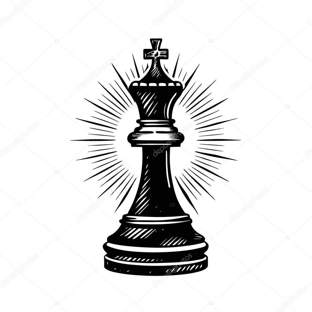 Symbol of Chess piece Vector Logo Silhouette Icon Design