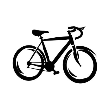 Bisiklet Simgesi Siluet Vektör Tasarımı 'nın Moda Logosu