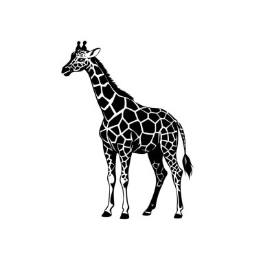 Simple Giraffe Icon Design Featuring a Clean Silhouette and Vector Art for Effective Branding clipart