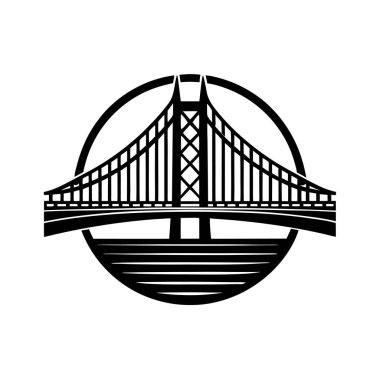Köprü Simgesi Vektör Silueti Logo Tasarım Sembolü