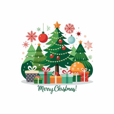 Mutlu Noeller Aile Dostlarının Kutlaması ve Noel Günü Tipografisi ile Kutlama