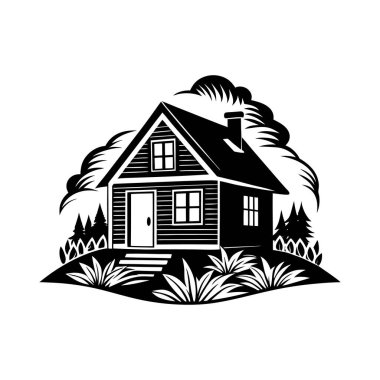 House Silhouette Simge Vektör Tasarımı Modern Logo