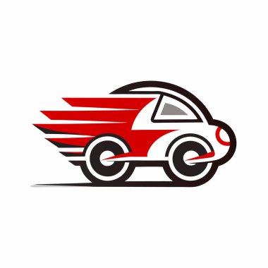 Speed Car Vector Logo Simgesi Tasarımı 'nın Moda Maskotu