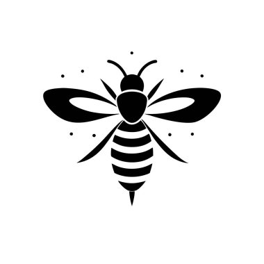 Bal Arısı Vektör Logosu Simgesi Tasarımı 'nın Moda Silueti