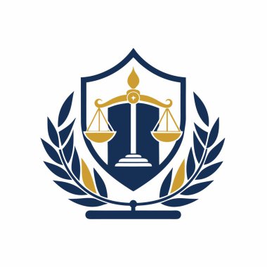 Denge Ölçeği Etik ve Adalet, adalet ikonu ölçekleri, bir kanun için güvenilir logo, vektör illüstrasyon çiçek tasarımı