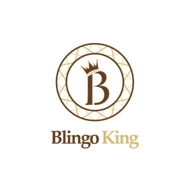 Blingo King logo şablonu, Lüks Marka İlk harf B Kral Crown logo simgesi