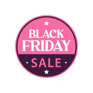 Kara Cuma Satış Çemberi Vektör Rozeti