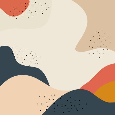 Metinler için kopya alanı olan modern soyut arka plan. Tasarım şablonları - kartpostallar, afişler, kartvizitler, broşürler, davetiyeler, sosyal medya ve diğerleri için iyidir. vektör