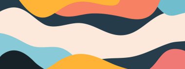 Metinler için kopya alanı olan modern soyut arka plan. Tasarım şablonları - kartpostallar, afişler, kartvizitler, broşürler, davetiyeler, sosyal medya ve diğerleri için iyidir. vektör